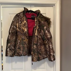 Women’s real tree camouflage winter coat